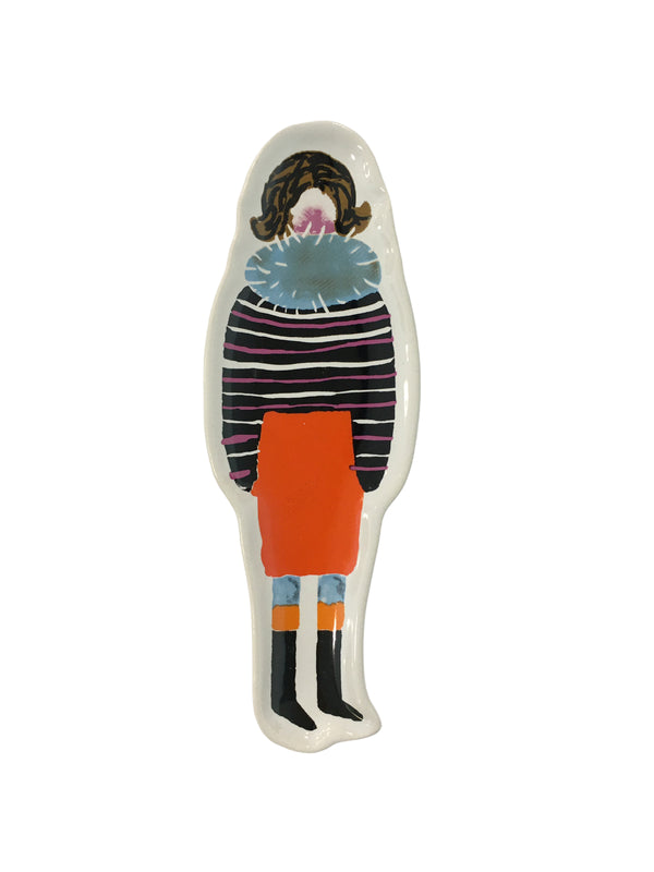 HLFR* People Jewelry Tray - Orange Skirt - Trays - Feliz Modern