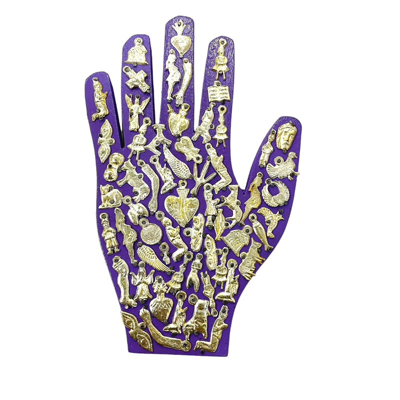 LD Large Milagros Hand - Purple - Decor Objects - Feliz Modern
