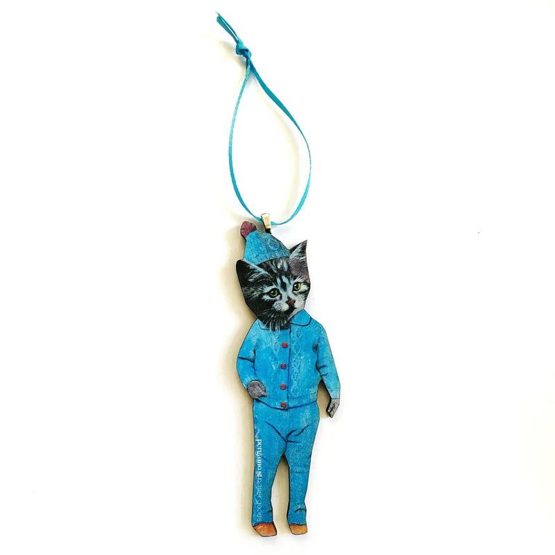 PPGS Retro Kitten Ornament -  - Christmas - Feliz Modern