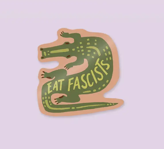 IDL Gator Eat Fascists Sticker - - Stickers - Feliz Modern