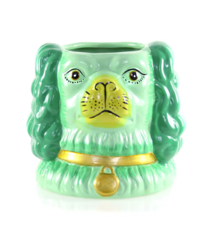 CFC Staffordshire Dog Vase - Green - Decor Objects - Feliz Modern