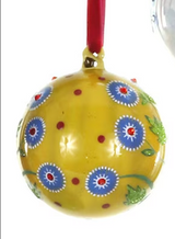 CFC Floral Folk Ornament - yellow - Christmas - Feliz Modern
