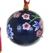 CFC Floral Folk Ornament - navy - Christmas - Feliz Modern