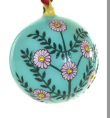 CFC Floral Folk Ornament - teal - Christmas - Feliz Modern