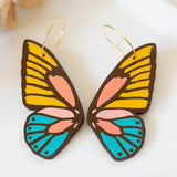 LCM 70's Retro Butterfly Hoops - - Earrings - Feliz Modern