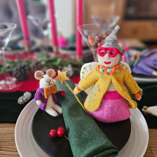 FSG Fairy Godmother Felt Tree Topper - - Christmas - Feliz Modern