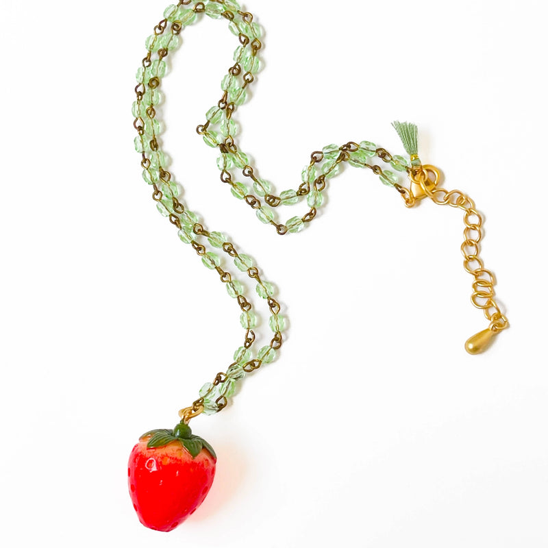 NPT Strawberry Charm Necklace - - Necklaces - Feliz Modern
