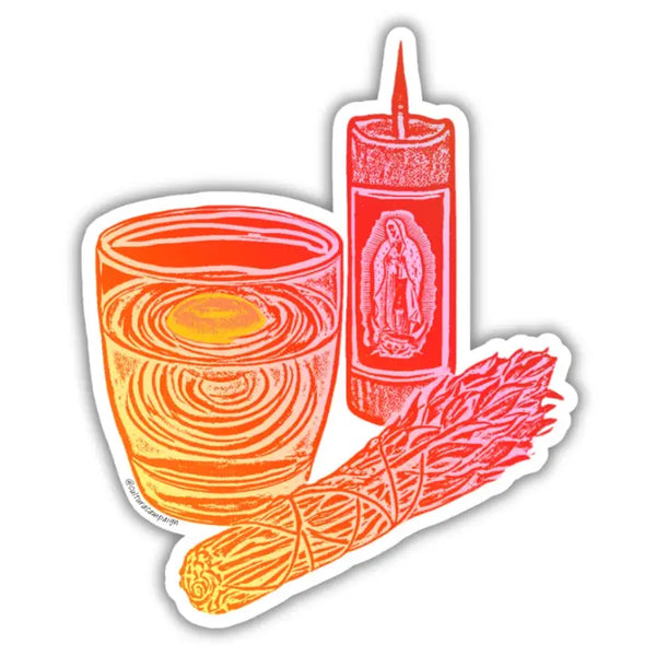 NAT Limpia Sticker - Pink & Orange - Stickers - Feliz Modern