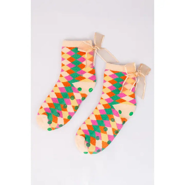 BAN Checkered Grip Socks - - Socks - Feliz Modern