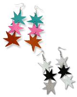 FTH Triple Star Dangle Earrings - - Earrings - Feliz Modern