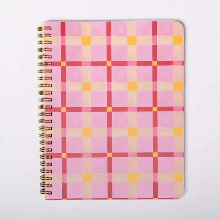BAN Pink Plaid Mini Notebook