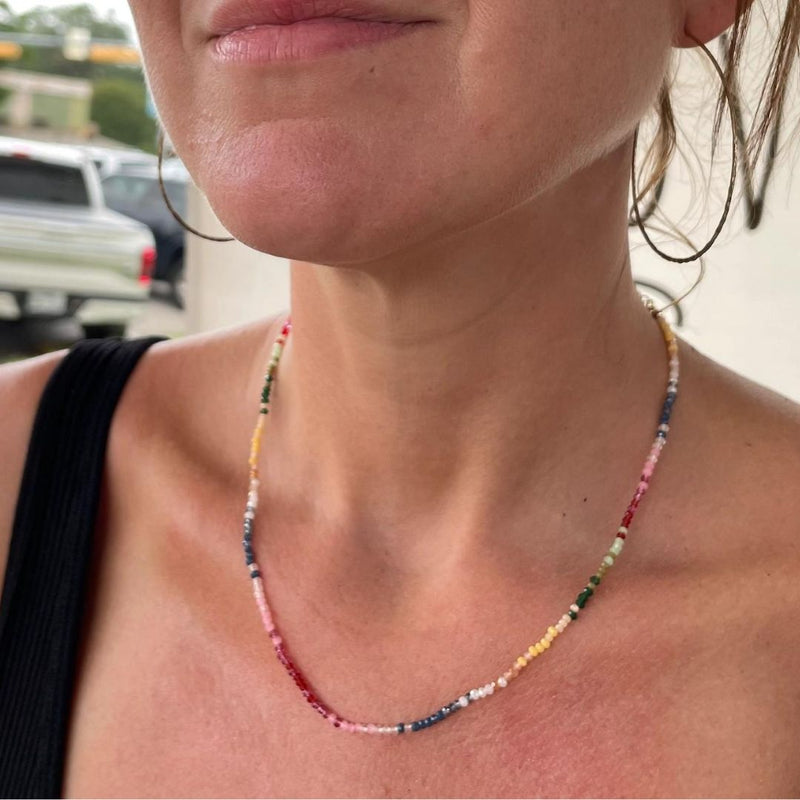 STAS Chakra Crystal Beaded Necklace -  - Necklaces - Feliz Modern