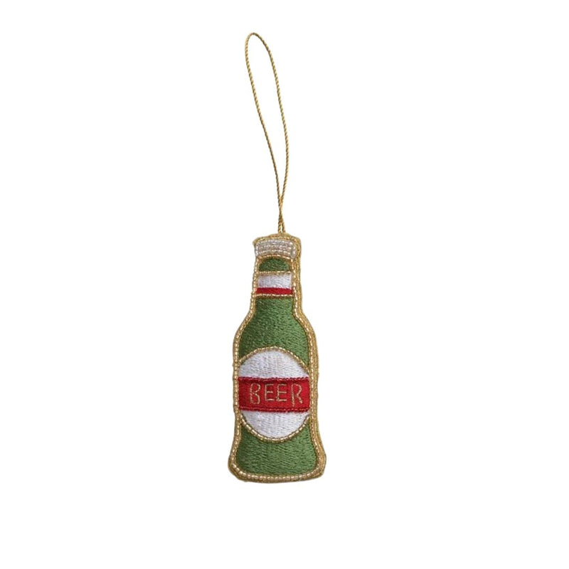 CCO Beaded Beer Bottle Ornament -  - Christmas - Feliz Modern