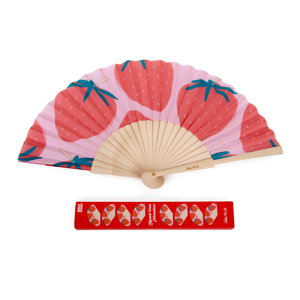 HLFR Strawberry Wooden Fan -  - Beauty & Wellness - Feliz Modern