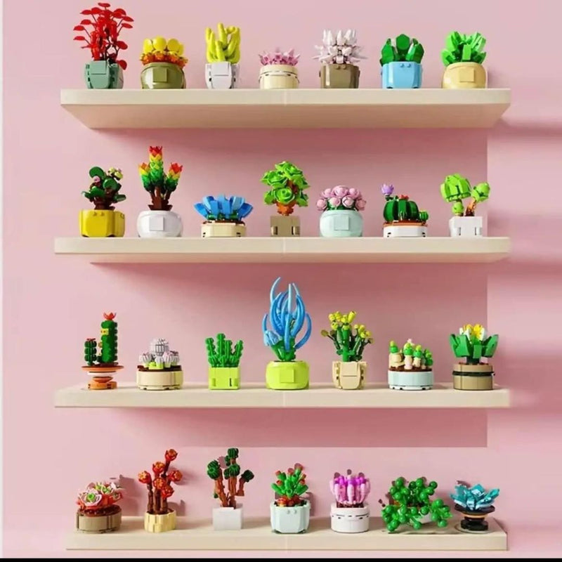 potted plants building block series Building Block Succulent Toys, Plant, Gift