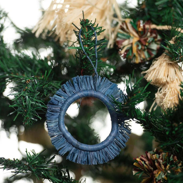 KZI Blue Fringe Ornament -  - Christmas - Feliz Modern