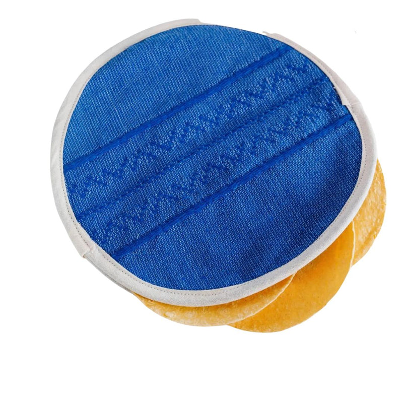 SIDR Oaxacan Tortilla Warmer - Blue - Serveware - Feliz Modern