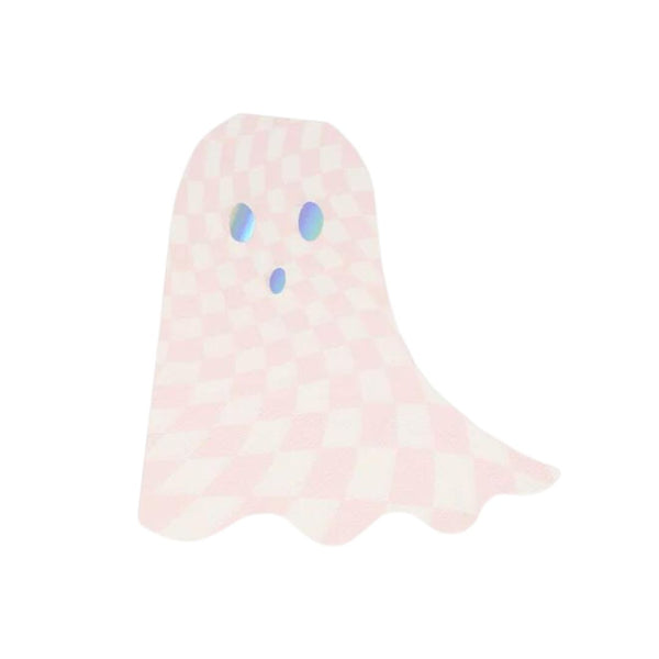 MM Checkered Ghost Napkins -  - Halloween - Feliz Modern
