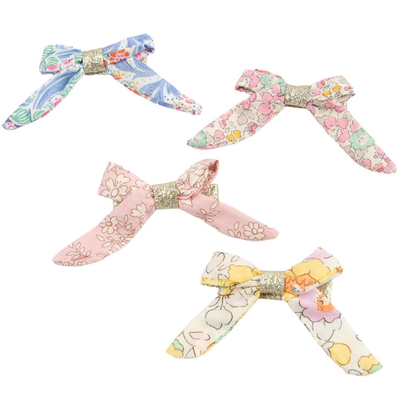 MM Floral Bow Hair Clips -  - Hair Accessories - Feliz Modern