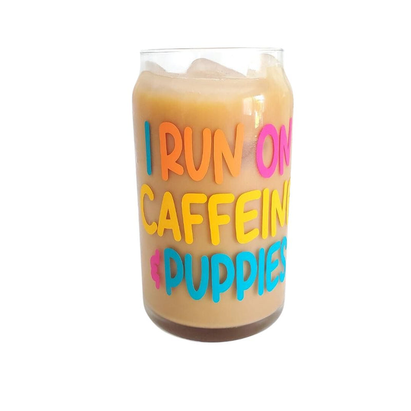 CATH Caffeine & Puppies Glass -  - Drinkware - Feliz Modern