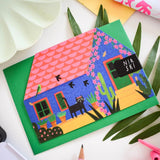 NKI Frida Katlo Blue House Card -  - Cards - Feliz Modern