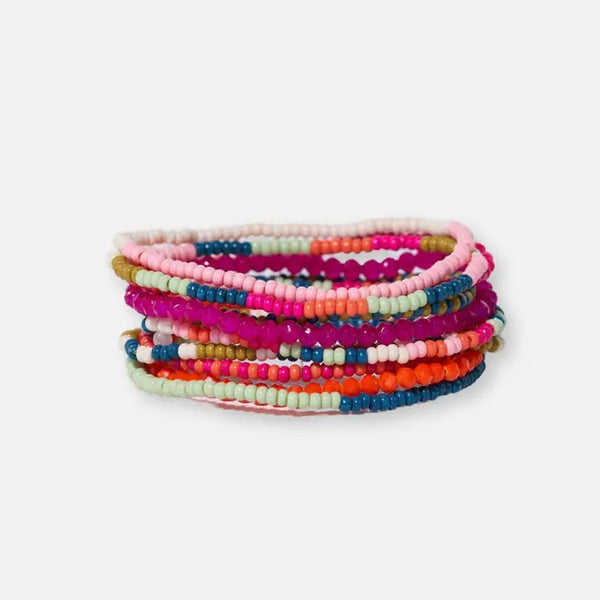IKA Fall Rainbow Beaded Bracelets
