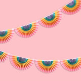 XOF Rainbow Paper Fan Garland