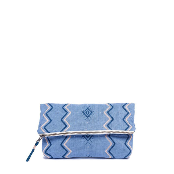 MOGL Blue Zig Zag Clutch -  - Bags - Feliz Modern