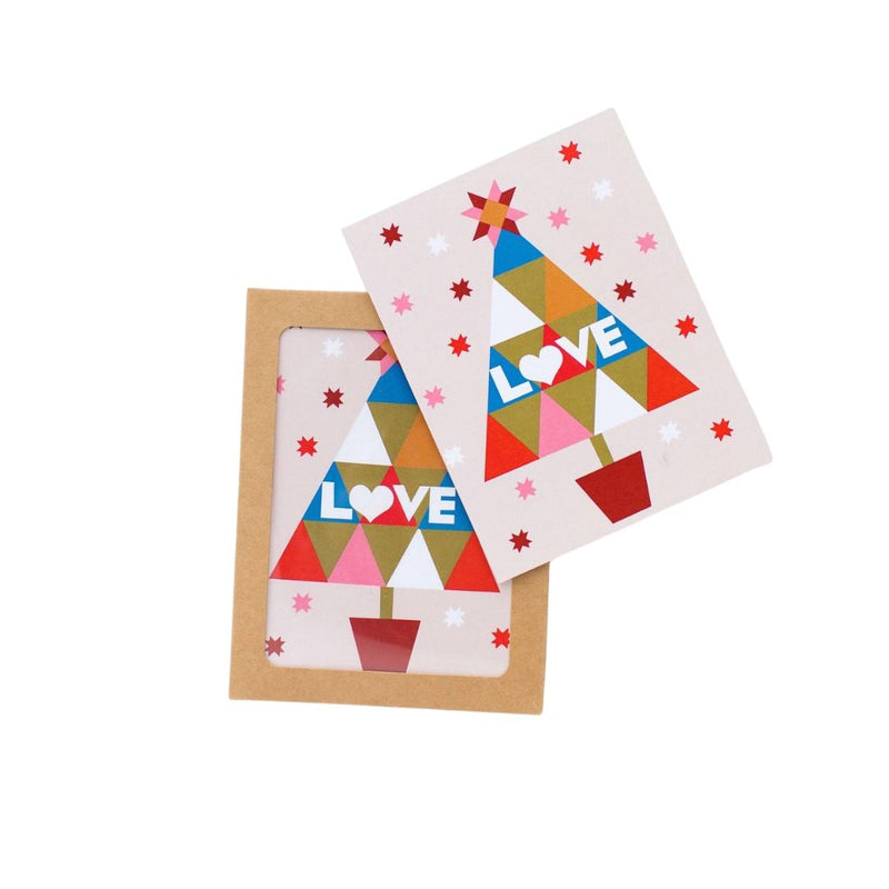 LCAI Love Tree Holiday Greeting Card Set of 6 -  - Cards - Feliz Modern