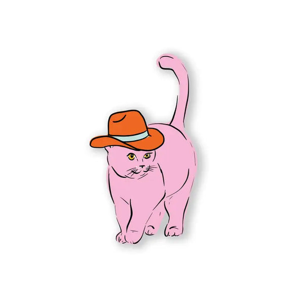 ATQ Cowboy Cat Sticker - - Stickers - Feliz Modern
