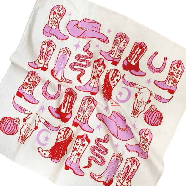 CNAC Howdy Cowgirl! Tea Towel -  - Tea Towels & Napkins - Feliz Modern