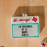 *ELAO White Queso Ornament - - Christmas - Feliz Modern