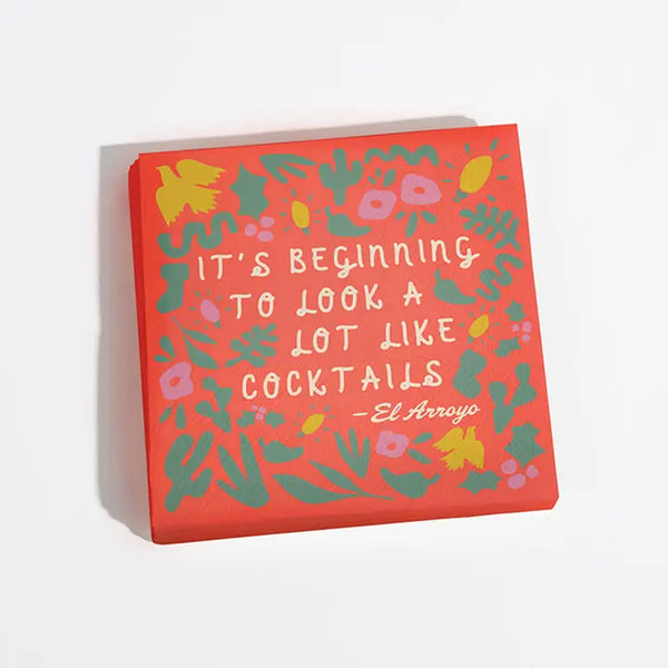 *ELAO Christmas Cocktails Napkin - - Christmas - Feliz Modern