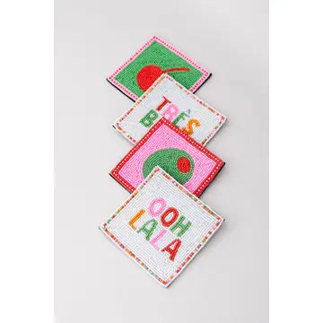 BAN Beaded Coasters Set - - Coasters - Feliz Modern