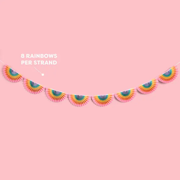 XOF Rainbow Paper Fan Garland