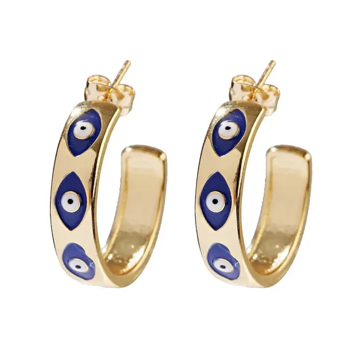 THD Evil Eye Hoops - - Earrings - Feliz Modern
