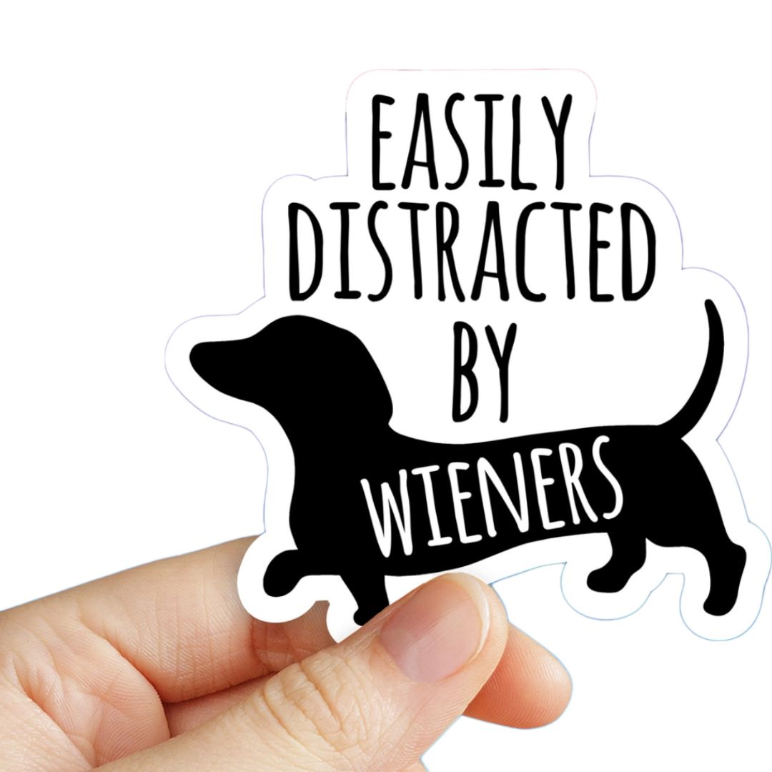 NSS Distracted by Wieners Sticker – Feliz Modern