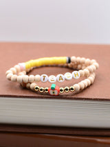 TAC Apple & Pencil Teacher Bracelet Set - - Bracelets - Feliz Modern