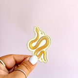 GHD Metallic Gold Snake Embroidered - - Pins & Patches - Feliz Modern