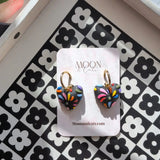 MNC Talavera Heart Earrings - Black - Earrings - Feliz Modern