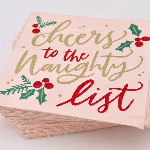 SOSS Cheers Naughty List Paper Napkins - - Christmas - Feliz Modern