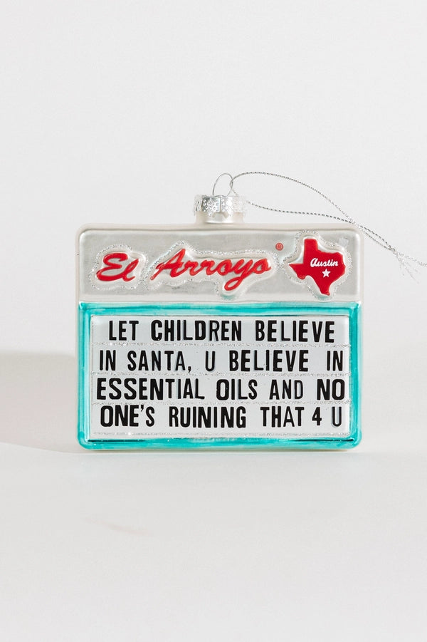 ELAO Believe in Santa Ornament - - Christmas - Feliz Modern