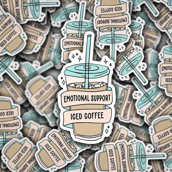SYRS Emotional Support Iced Coffee Sticker -  - Stickers - Feliz Modern