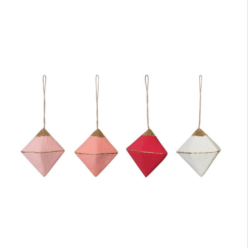 CCO Paper Mache Geometric Ornaments -  - Christmas - Feliz Modern