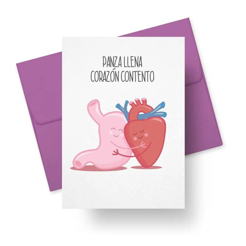 PPTA Panza Llena Corazón Contento Card -  - Cards - Feliz Modern