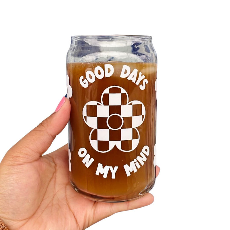 KUAD  "Good Days on My Mind" Boba Glass -  - Drinkware - Feliz Modern