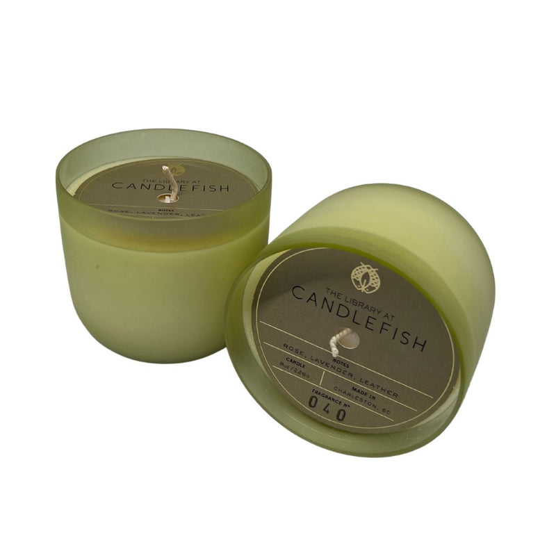 CNFH* Green Frosted Glass Candle - - Candles - Feliz Modern