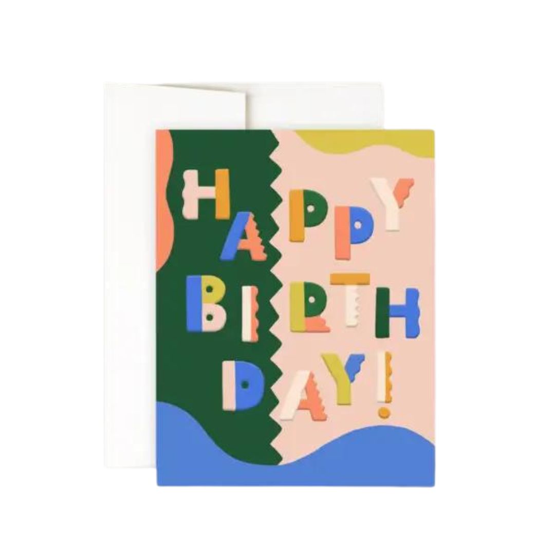 IDL Birthday Colorblock Card – Feliz Modern