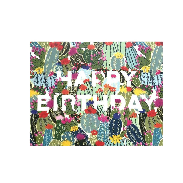 ATQ Happy Birthday Cactus Card -  - Cards - Feliz Modern