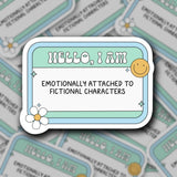 SEAV Attached To Fictional Characters Sticker -  - Stickers - Feliz Modern